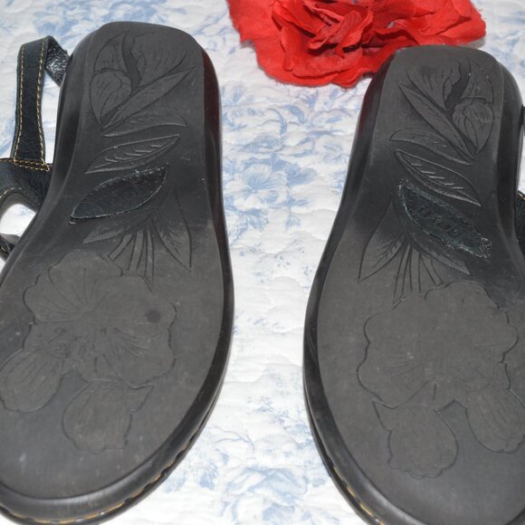 BORNE  BLACK SANDALS  9/40.5 M, MADE IN MEXICO - Picture 4 of 6